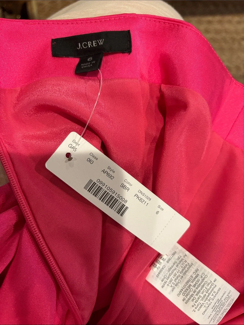 J Crew Satin Wrap-Style Midi Skirt NWT 6 pink
